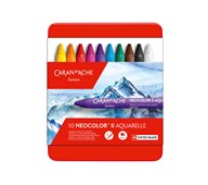 Akvarellfargestifter Caran d'Ache NEOCOLOR II 10 stk