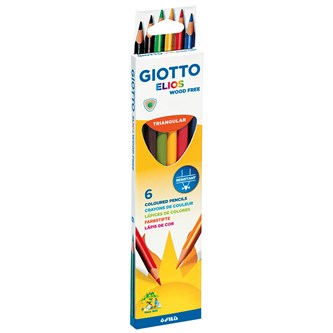 Fargeblyanter Giotto Elios 6 stk