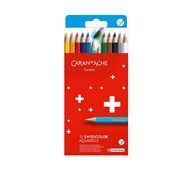 Akvarellfargeblyanter Caran d'Ache Swisscolor 12