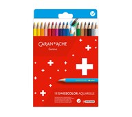 Akvarellfargeblyanter Caran d'Ache Swisscolor 18