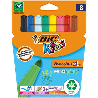 Tusjer Bic Kids Visacolor XL 8 stk/pk