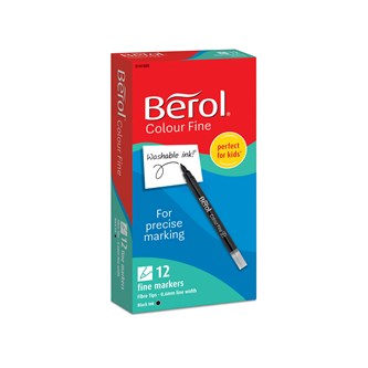 Tusjer Berol Fine 12 stk svarte