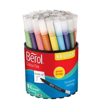 Tusjer Berol Colour Fine 42 stk