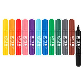Tusjer Berol Colour Marker 12-p
