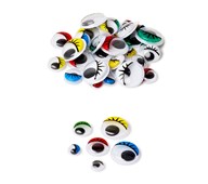 Plastøyne vipper farger PET 140 stk