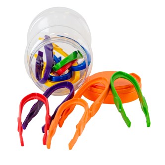 Plastpinsett store 12 stk