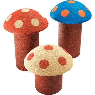 Sopp 20 cm rød inkl  fundament