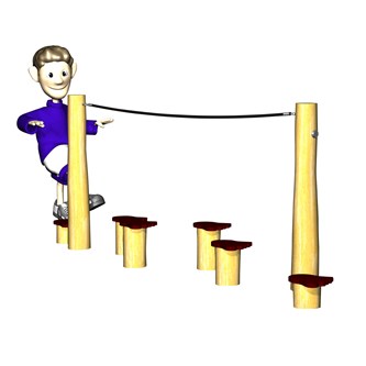 Robinia balansestolper m/tau