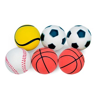 Gummiballer Ø6 cm 6 stk