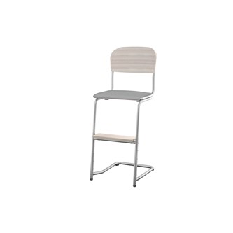 Stol Matte FSC 45/63 cm LS sølv