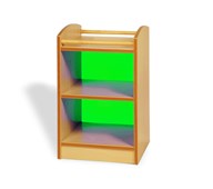 Hylle med akrylglass