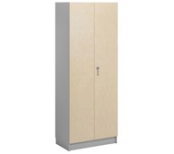 Norden FSC materialskap 2 tette dører lys grå 80x47x210 cm