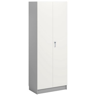Norden FSC materialskap 2 tette dører lys grå 80x47x210 cm