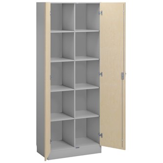 Norden materialskap 10 rom lysgrå 80x47x210 cm