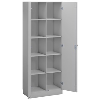 Norden materialskap 10 rom lysgrå 80x47x210 cm