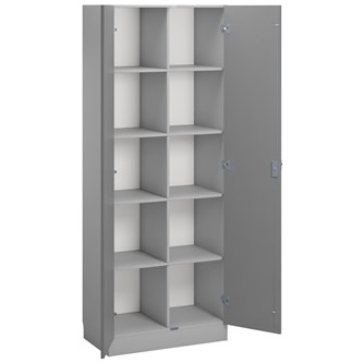 Norden materialskap 10 rom lysgrå 80x47x210 cm