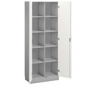 Norden materialskap 10 rom lysgrå 80x47x210 cm