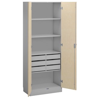 Norden materialskap 6 skuffer lysgrå 80x47x210 cm