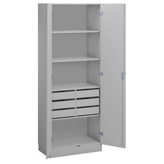 Norden materialskap 6 skuffer lysgrå 80x47x210 cm