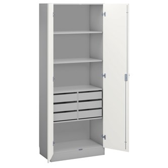 Norden materialskap 6 skuffer lysgrå 80x47x210 cm