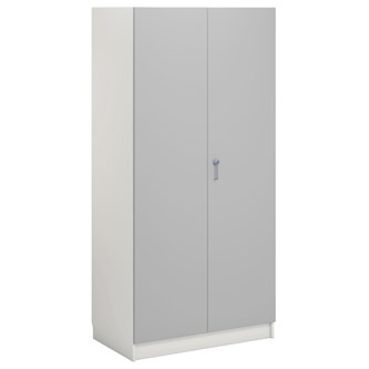 Norden FSC materialskap 2 tette dører hvit 100x60x210 cm