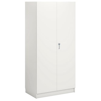 Norden FSC materialskap 2 tette dører hvit 100x60x210 cm