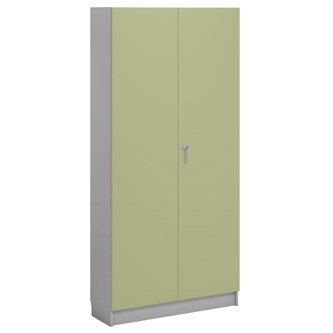 Norden FSC materialskap 2 tette dører lys grå 100x32x210 cm