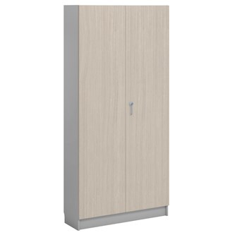 Norden FSC materialskap 2 tette dører lys grå 100x32x210 cm