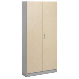 Norden FSC materialskap 2 tette dører lys grå 100x32x210 cm
