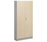 Norden FSC materialskap 2 tette dører lys grå 100x32x210 cm