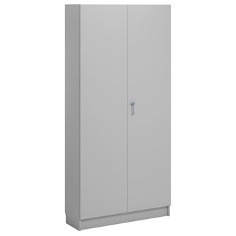 Norden FSC materialskap 2 tette dører lys grå 100x32x210 cm