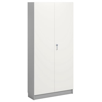 Norden FSC materialskap 2 tette dører lys grå 100x32x210 cm