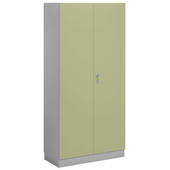 Norden FSC materialskap 2 tette dører lys grå 100x47x210 cm