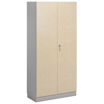 Norden FSC materialskap 2 tette dører lys grå 100x47x210 cm