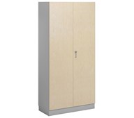 Norden FSC materialskap 2 tette dører lys grå 100x47x210 cm
