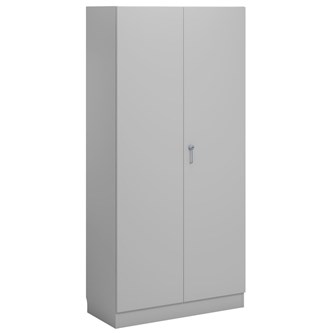 Norden FSC materialskap 2 tette dører lys grå 100x47x210 cm