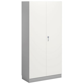 Norden FSC materialskap 2 tette dører lys grå 100x47x210 cm