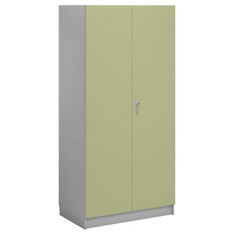 Norden FSC materialskap 2 tette dører lys grå 100x60x210 cm