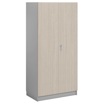 Norden FSC materialskap 2 tette dører lys grå 100x60x210 cm