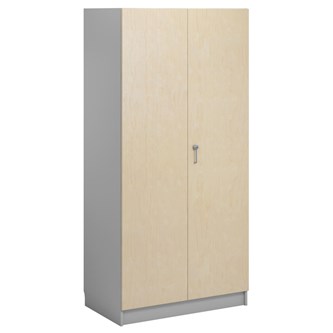 Norden FSC materialskap 2 tette dører lys grå 100x60x210 cm