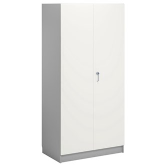 Norden FSC materialskap 2 tette dører lys grå 100x60x210 cm