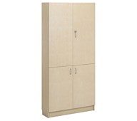 Norden FSC materialskap 4 tette dører bjørk 100x32x210 cm