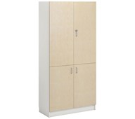 Norden FSC materialskap 4 tette dører hvit 100x47x210 cm