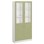 Norden FSC materialskap 2 tette/2 glass hvit 100x32x210 cm