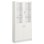 Norden FSC materialskap 2 tette/2 glass hvit 100x32x210 cm