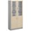 Norden FSC materialskap 2 tette/2 glass lys grå 100x47x210 cm