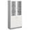 Norden FSC materialskap 2 tette/2 glass lys grå 100x47x210 cm