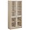 Norden FSC materialskap 4 glass bjørk 100x47x210 cm