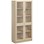 Norden FSC materialskap 4 glass bjørk 100x47x210 cm