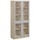 Norden FSC materialskap 4 glass bjørk 100x47x210 cm